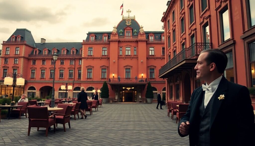 Смотреть онлайн бесплатно Отель «Гранд Будапешт» в хорошем качестве смотреть онлайн бесплатно Отель «Гранд Будапешт» - иллюстрация