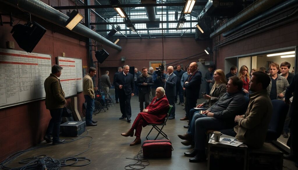 За кадром сериалов: график съёмочного дня, бюджеты серий и выгорание актёров За кадром сериалов: график съёмочного дня, бюджеты серий и почему актёры выгорают - иллюстрация